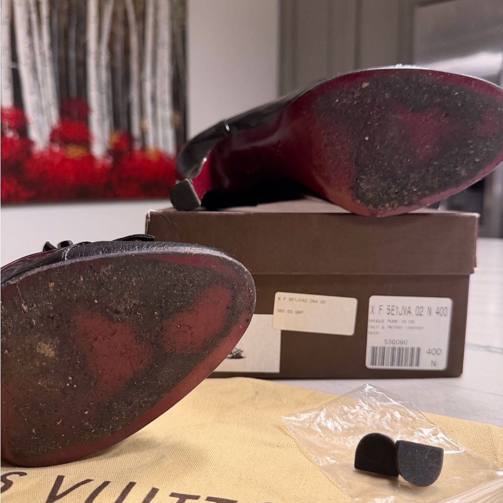 Vintage Louis Vuitton Black Heels- AUTHETICATED - Picture 7 of 15